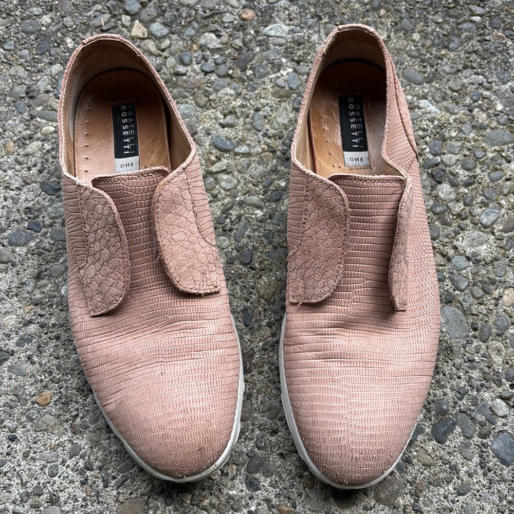 Fratelli Rossetti textured pink sneakers